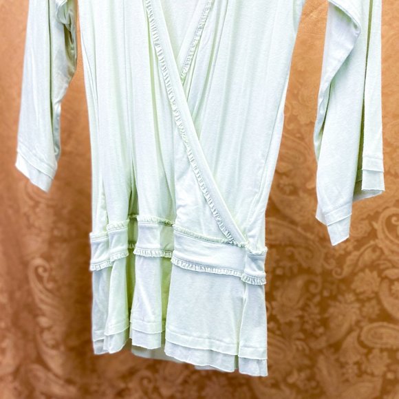 Apostrophe Layered Look Lazy Shirt Boho Steampunk Trendy Mint Green Top - Picture 4 of 10